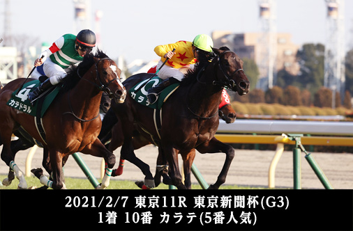 2021/2/7 東京11R 東京新聞杯(G3) 1着 10番 カラテ(5番人気)