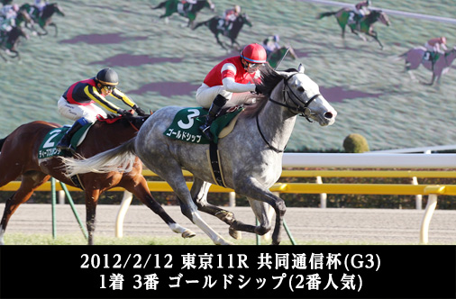 2012/2/12 東京11R 共同通信杯(G3) 1着 3番 ゴールドシップ(2番人気)
