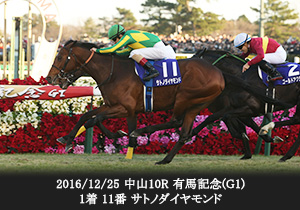 2016/12/25 中山10R 有馬記念(G1) 1着 11番 サトノダイヤモンド
