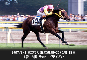 1997/6/1 東京9R 東京優駿(G1) 1着 18番 サニーブライアン

