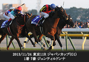 2013/11/24 東京11R ジャパンカップ(G1) 1着 7番 ジェンティルドンナ

