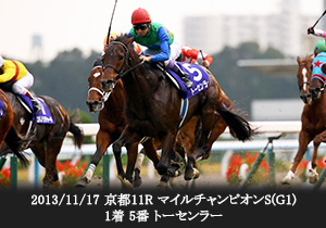 2013/11/17 京都11R マイルチャンピオンS(G1) 1着 5番 トーセンラー


