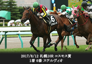 2017/8/12 札幌10R コスモス賞 1着 6番 ステルヴィオ
