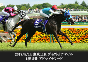 2017/5/14 東京11Ｒ ヴィクトリアマイル(G1) 1着 5番 アドマイヤリード