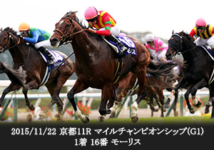 2015/11/22 京都11R マイルチャンピオンシップ(G1) 1着 16番 モーリス

