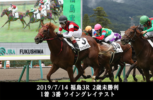 2019/7/14 福島3R 2歳未勝利 1着 3番 ウイングレイテスト