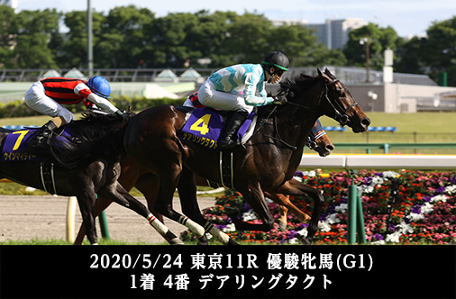 2020/5/24 東京11R 優駿牝馬(G1) 1着 4番 デアリングタクト