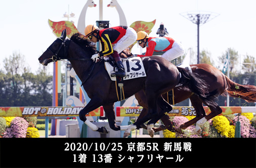 2020/10/25 京都5R 新馬戦 1着 13番 シャフリヤール