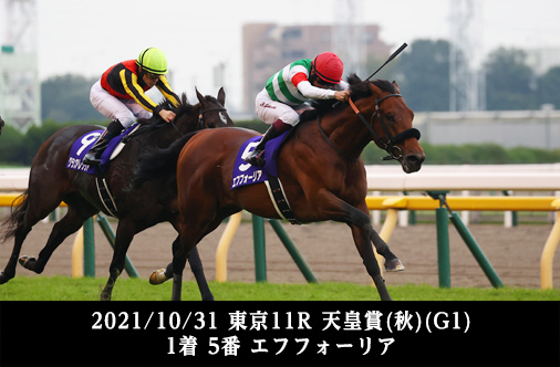 2021/10/31 東京11R 天皇賞(秋)(G1) 1着 5番 エフフォーリア