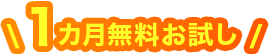 \ 1カ月無料お試し /